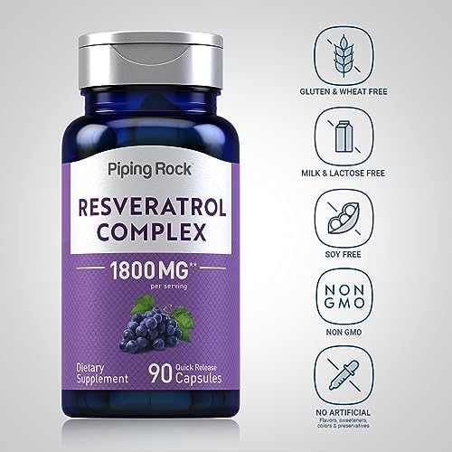Piping Rock Resveratrol Complex capsules texture and form showcase
