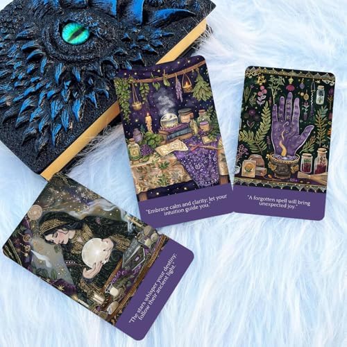 Compact spiritual meditation deck showing standard travel friendly card dimensions.