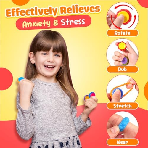 Set of nine quiet fidget toys for home and travel