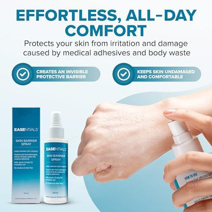 Alcohol free sting free medical adhesive protective spray bottle