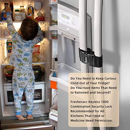 Adjustable strap mechanism for child proof refrigerator safety lock