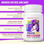 Mama's Select Prenatal supplement bottle side profile