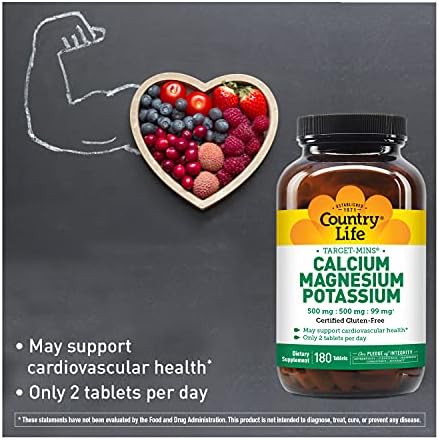 Side angle view of the Country Life authentic dietary supplement bottle highlighting the certified gluten free seal.