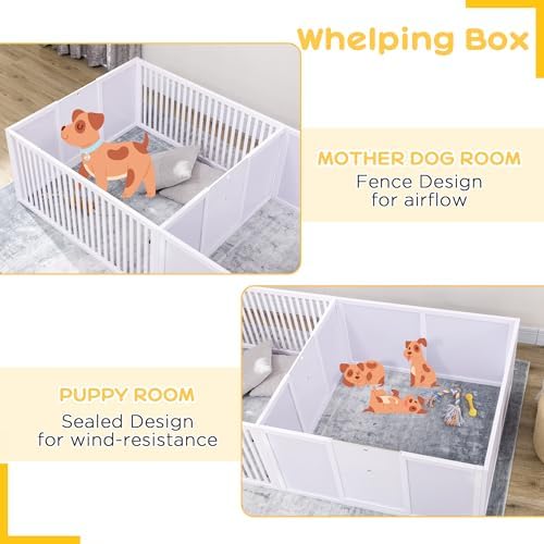 PawHut indoor pet playpen non slip pads bottom view