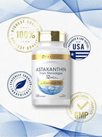 Carlyle astaxanthin coconut oil formula softgels in hand