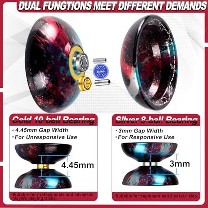 Joleshare T1 dual purpose yoyo showing aviation aluminum finish