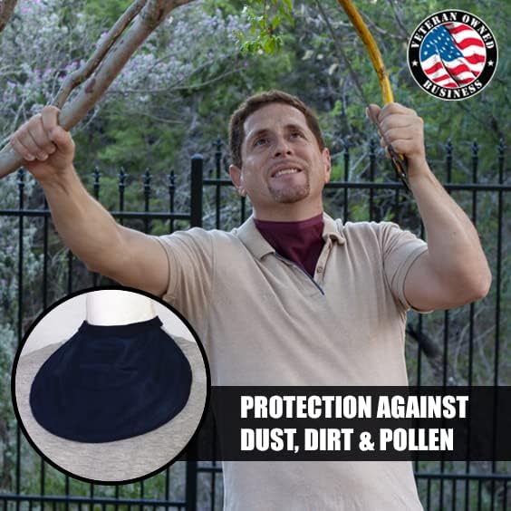 Tracheostomy stoma protector mesh covers in black gray and beige colors.