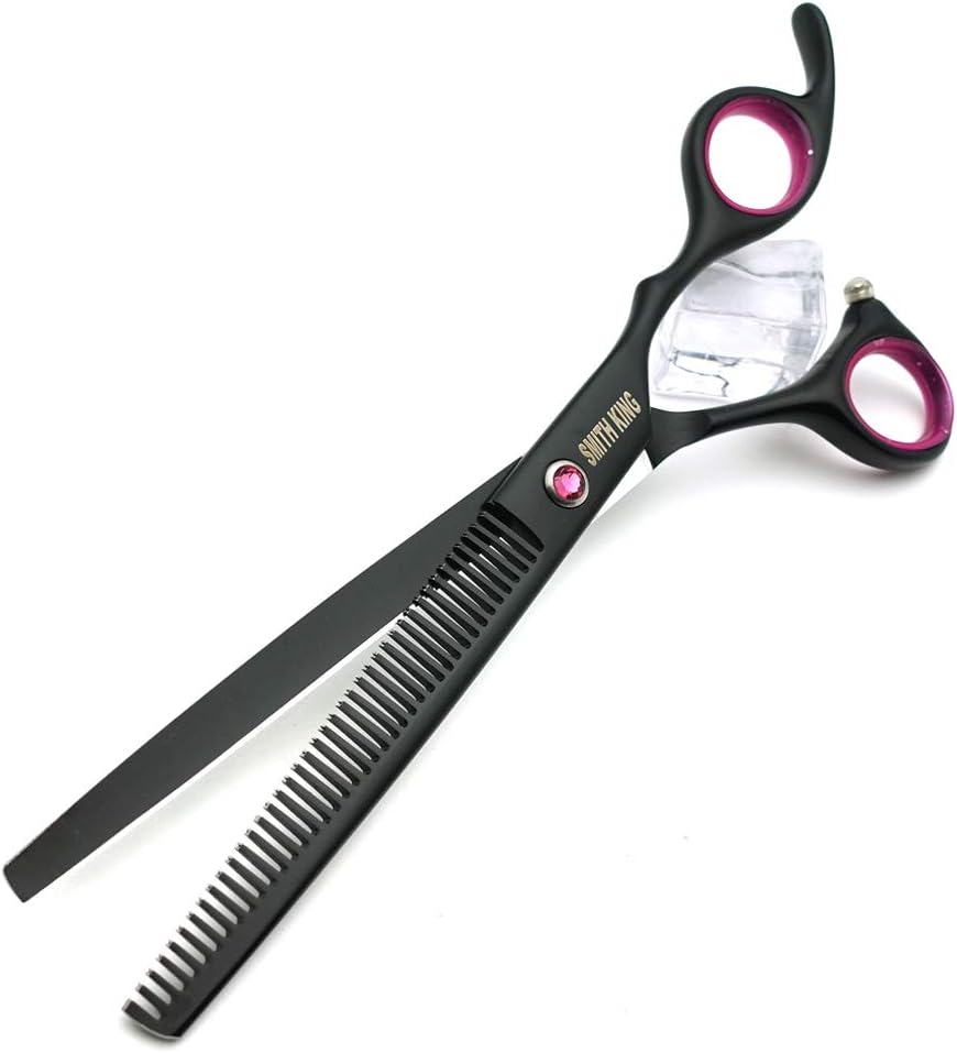 Smithking curved dog grooming scissors for precision contour trimming