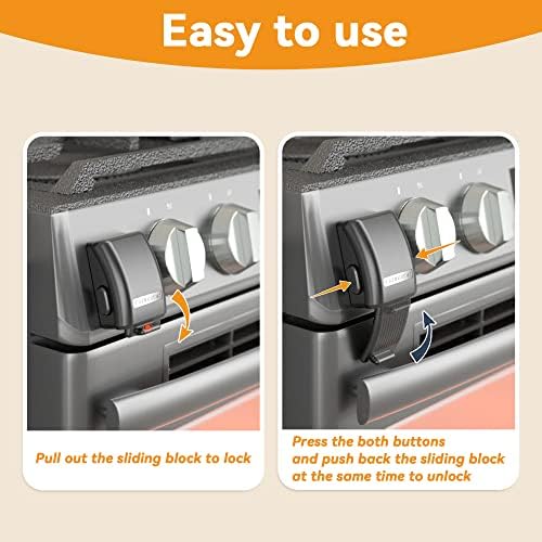 Eudemon heat resistant oven lock installed on kitchen appliance