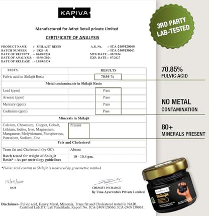 Pure natural shilajeet resin ayurvedic supplements acts as a potent antioxidant supplement for daily systemic wellness