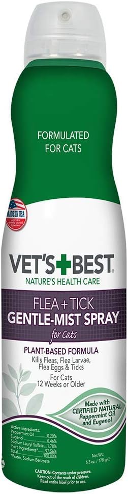Vet's Best Natural Flea and Tick Home Spray for Cats - Natural Plant-Based Formula with Certified Essential Oils - Indoor Flea Treatment for Home Use - Safe and DEET-Free - 32 oz Bottle - Image 15