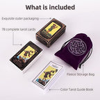 Kledery tarot cards inside the protective flannel storage bag