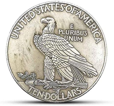 Handcrafted American commemorative coin replica with 1907 Liberty design on a dark background.