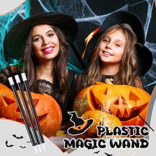Full set of 12 magician wands arranged on a surface