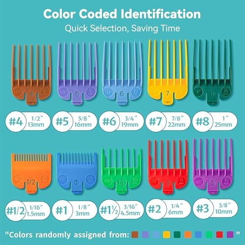 Close up of Lavest professional hair cutting guide combs