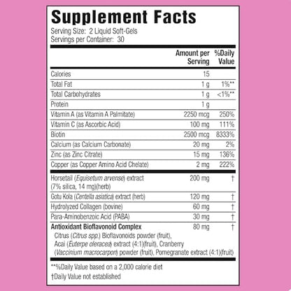 Dietary supplement for stronger fingernails and lustrous hair growth by Applied Nutrition