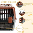 Sunnymove portable dog kennel top handle detail for travel convenience