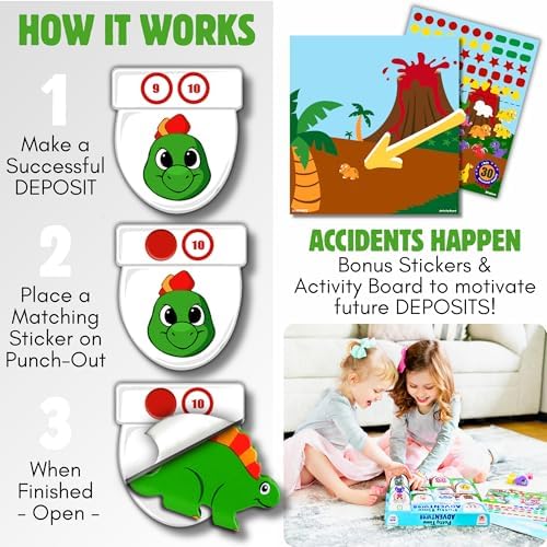 Child using the Lil Advents potty training advent calendar chart