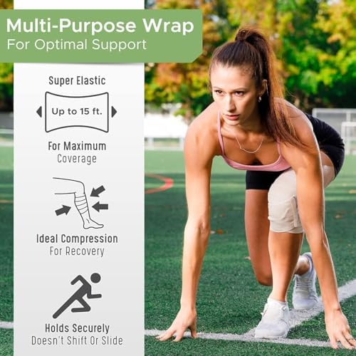Latex free hypoallergenic medical wrap for ankle and wrist support