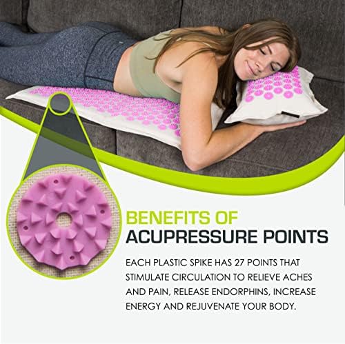 ProsourceFit purple acupressure pillow for neck tension and headache relief.