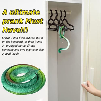 Authentic USA imported Xsltkby non toxic rubber snake set for festive prank decorations