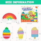 Detailed view of the pineapple and ice cream silicone fidget toys
