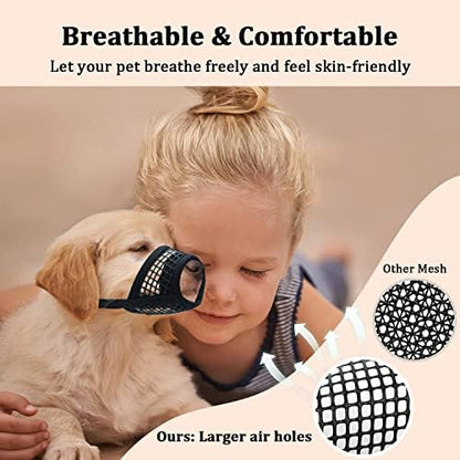 Side profile of extra extra small dog mouth guard with quick-release buckle