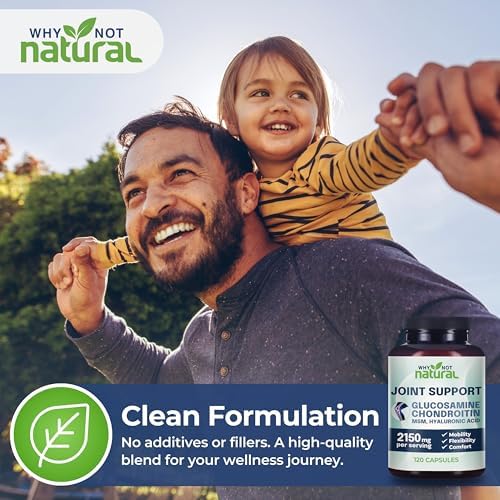 Why Not Natural Glucosamine Chondroitin, MSM, Joint Support Supplements - Knee Pain Joints Health Suppplement - Image 4