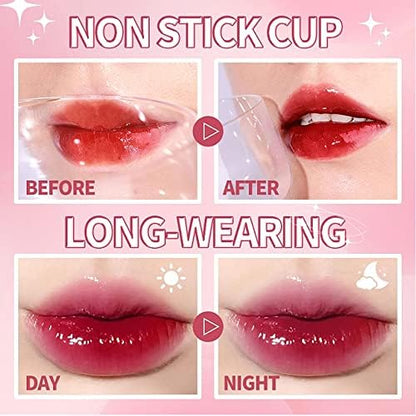 6 Colors Lip Tint Stain Set, Korean Makeup Lip Stain Moisturizing Mini Liquid Lipstick, Multi-use Lip and Cheek Tint, Long lasting Non-Stick Cup Waterproof, Cute Stuff, Lip Color Makeup - Image 4