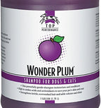 Top Performance Wonder Plum pet shampoo gallon size container side angle