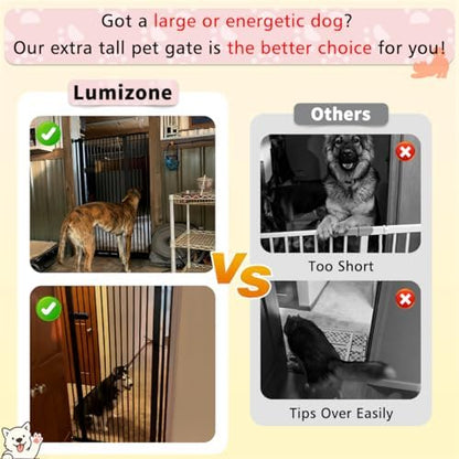 Lumizone auto close animal gate showing the dual action opening hinge system