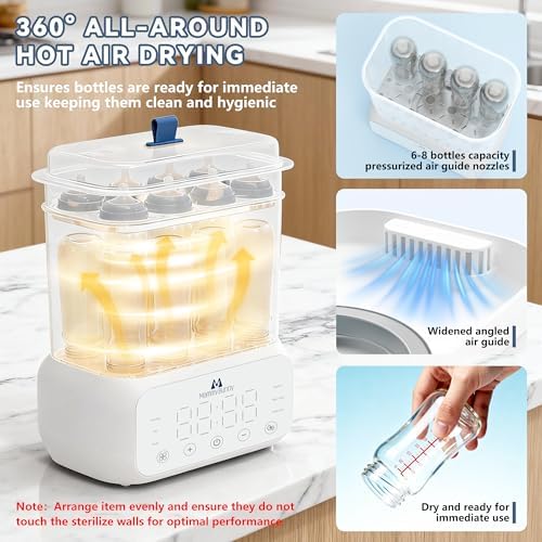 MammyBunny bottle sterilizer internal tray capacity for 8 bottles