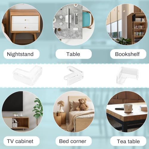 Pack of 12 furniture safety guards for child proofing