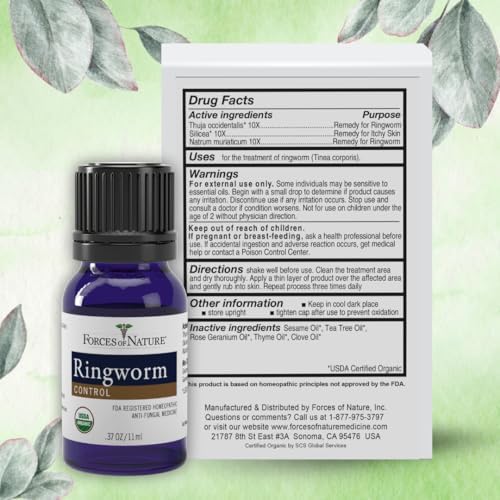 Topical homeopathic oil for clearing fungal skin infections