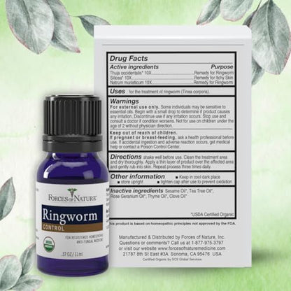Topical homeopathic oil for clearing fungal skin infections