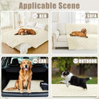 Durable stitching detail of the Smiry tear resistant dog blanket for furniture protection.