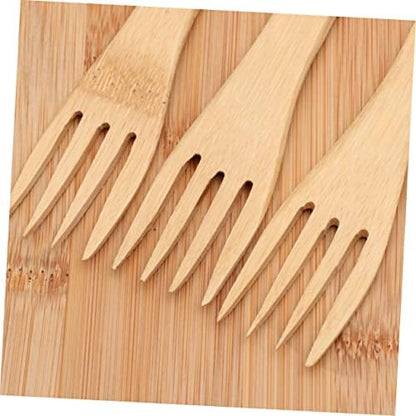 Natural bamboo flatware for kids dining