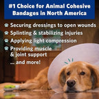 Water resistant flexible cohesive bandage for small animal joint support