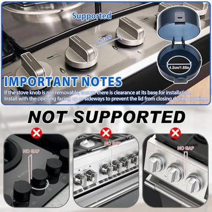 Heat resistant stove knob cover close up view
