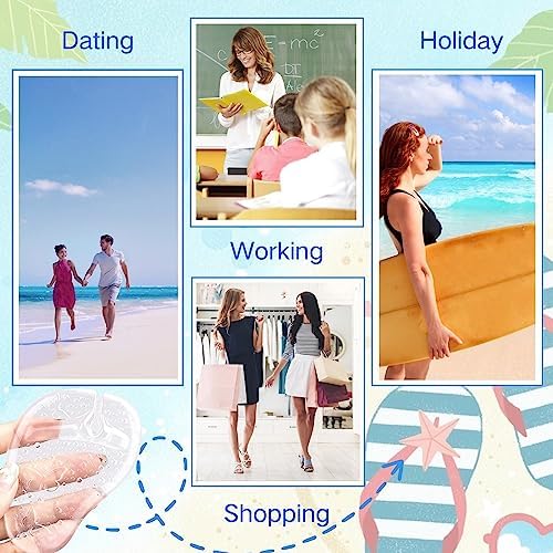 EACOZY foot care set featuring four pieces of clear silicone metatarsal support.