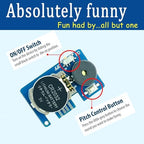 Demonstration of the tiny hidden noise device being taped underneath an office desk