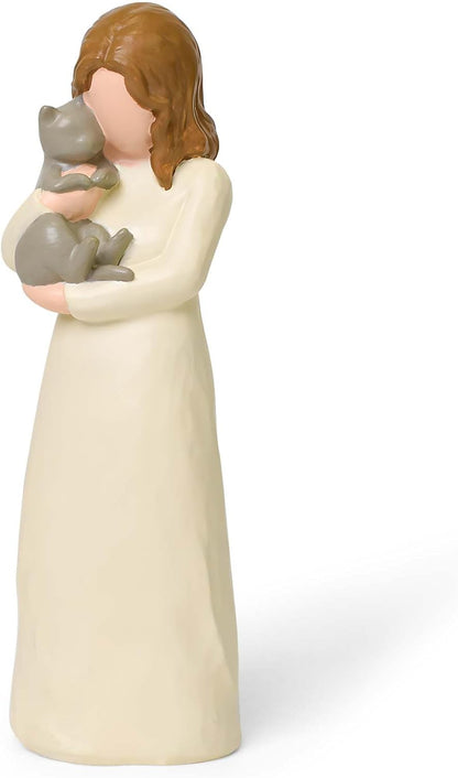 Cuayaes Cat Memorial Gifts, Orange Cat Figurines Loss of Cat Sympathy Gift for Cat Mom, Friendship Guardian Angel Statue Cat Remembrance Gifts for Women Cat Lovers - Image 9