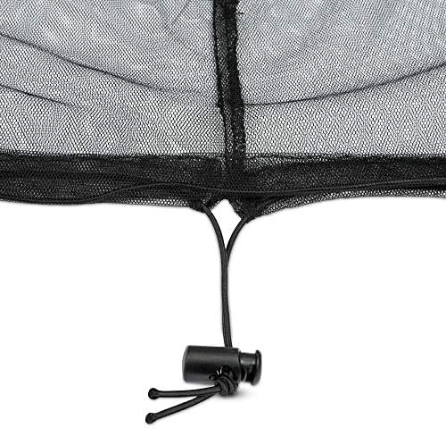 Folded mosquito head net for travel portability