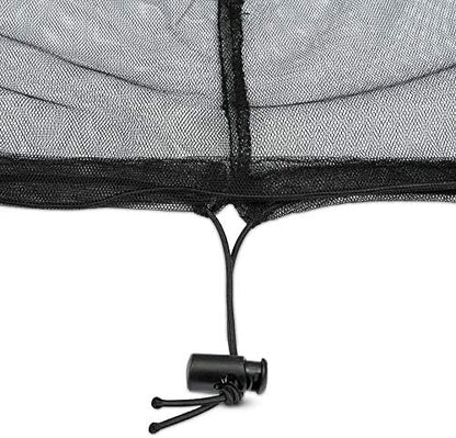 Folded mosquito head net for travel portability