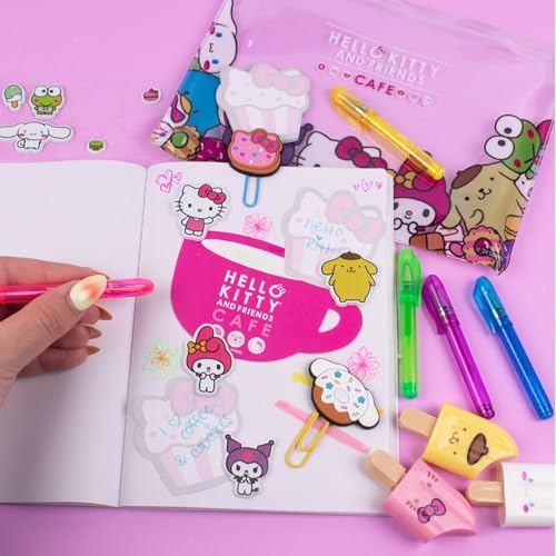 Travel-friendly Hello Kitty stationery kit packed in zipper case