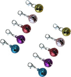 Pet collar bells with easy attachment lobster clips