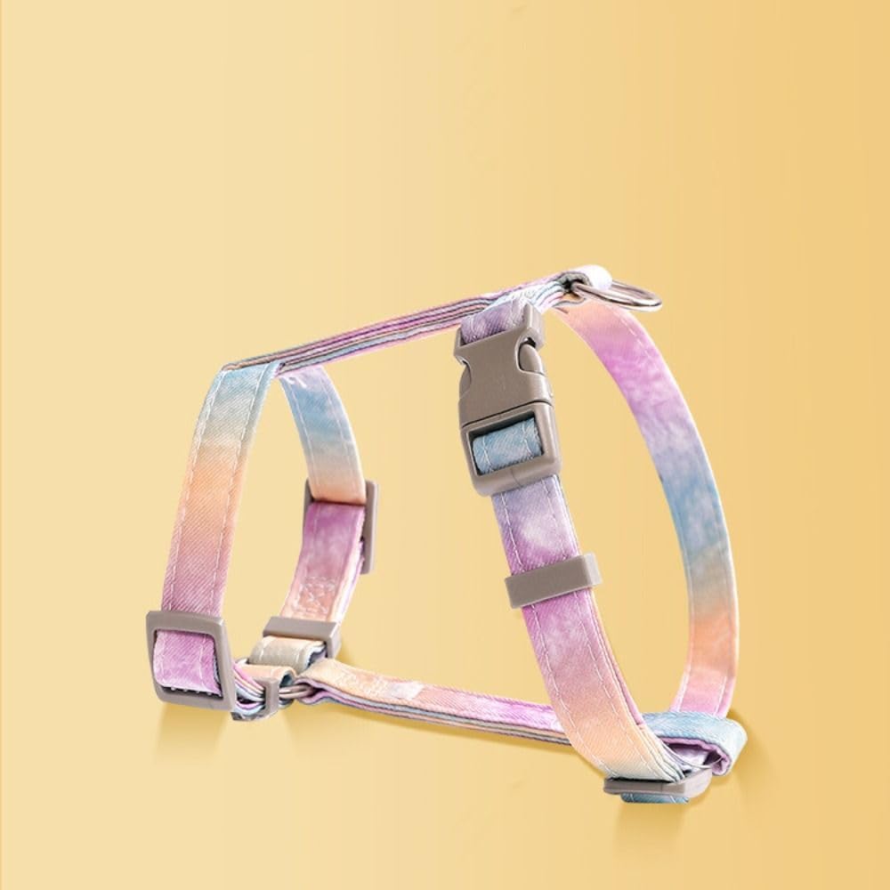 Side view of medium sized purple gradient cat harness