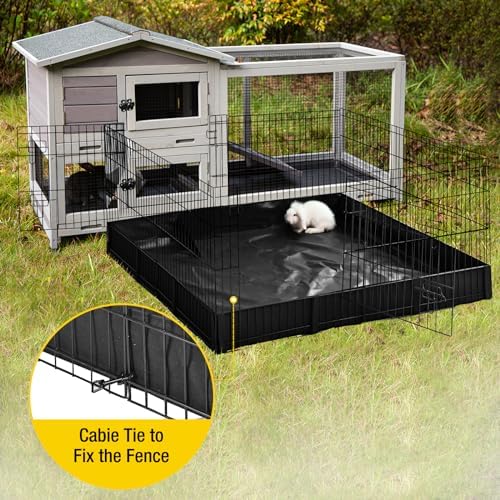 Aivituvin Rabbit Playpen Pet Pen Small Animal Cage with Waterproof Liner - Extension Playpen - Image 5