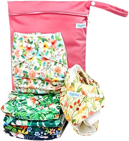 Full Leekalos diaper bundle with storage bag for travel