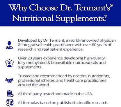 Full product packaging layout for Dr. Tennant's Activated Bamboo Charcoal showing the mess-free capsule format details